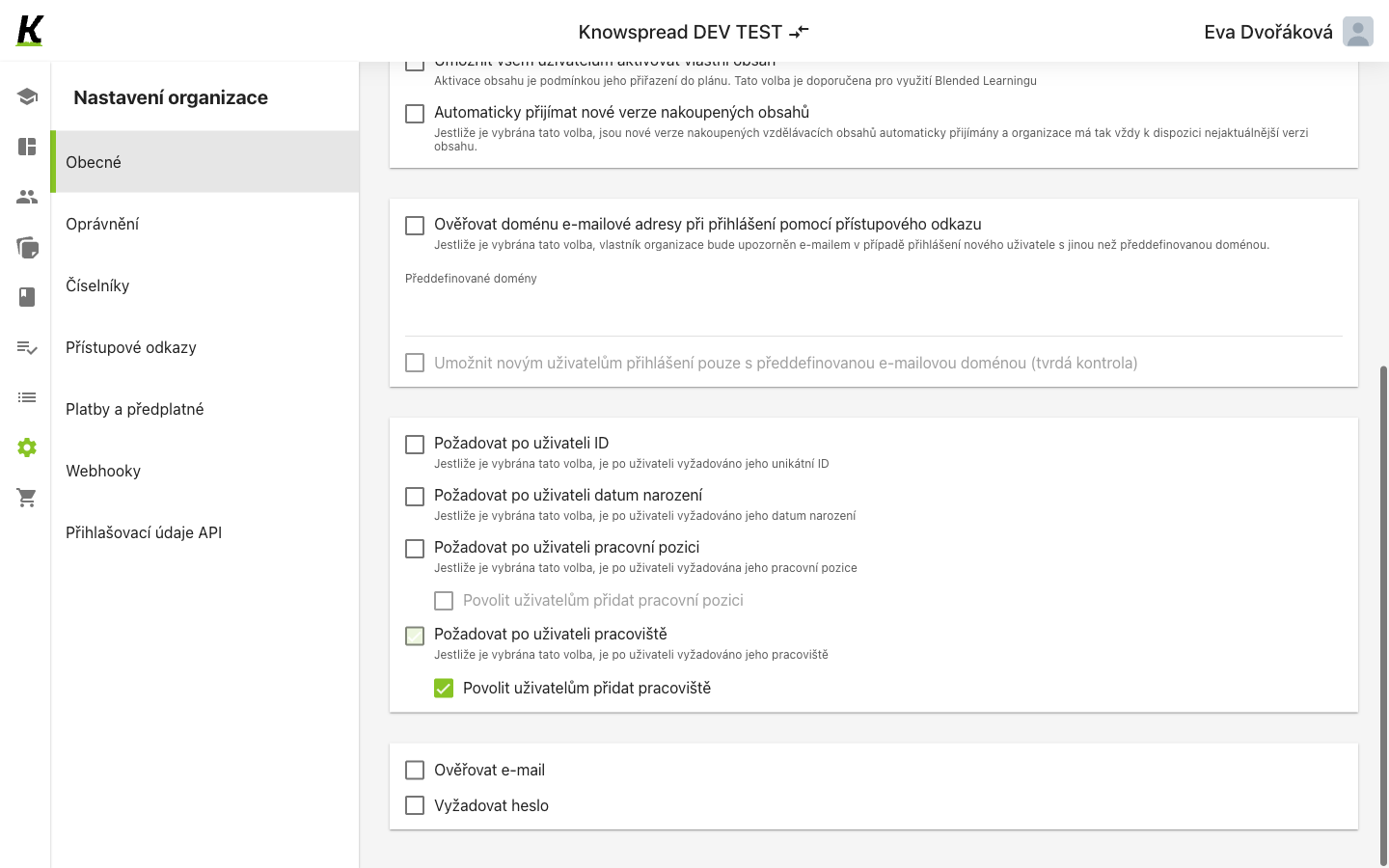 Required user details and sign-in rules